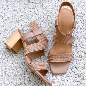 New Boutique Mid Block High Heel Sandals Shoes